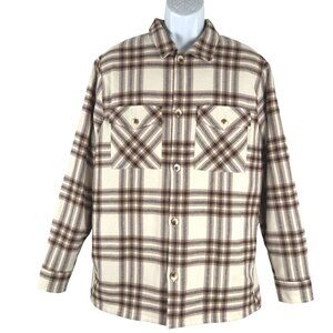 Gap Flannel Shirt Shacket Mens Medium‎ Plaid Quilted Lining NWT CJ-1953
